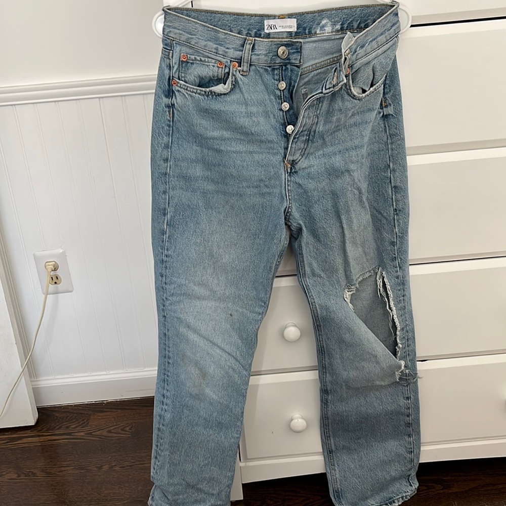 Zara , boyfriend, button fly